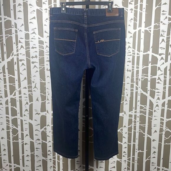 Lauren Ralph Lauren Dark Wash Classic Straight Ankle Jeans sz 14 - Picture 2 of 10